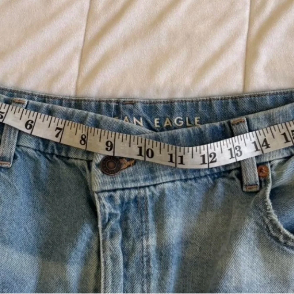 American Eagle Outfitters Blue Denim Jeans Waistband Label - Picture 6 of 7